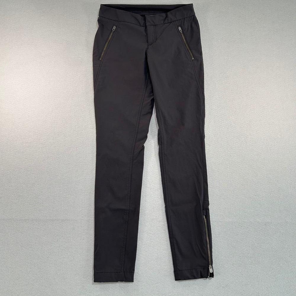 Athleta Wander Stash Utility Ankle Pants Womens 2 Gray Zipper Pockets Stretch
